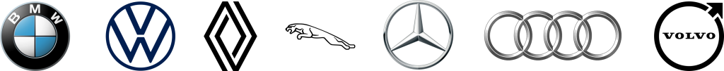 Automotive clients: BMW, Volkswagen, Renault, Jaguar, Mercedes-Benz, Audi, Volvo